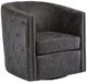 Signature Design by Ashley® Brentlow Distressed Black Swivel Chair-0