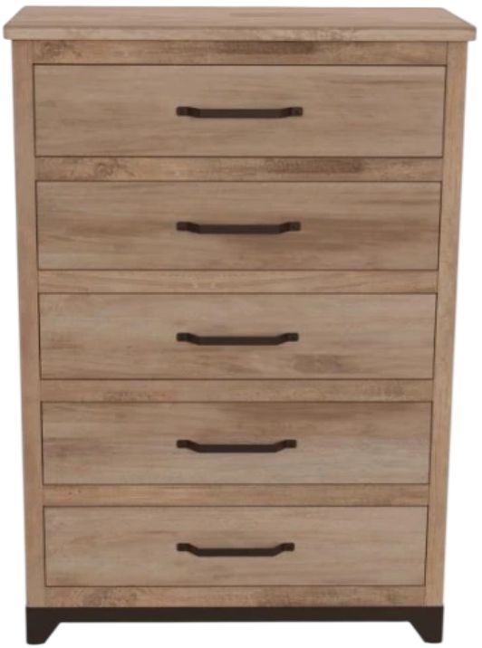 International Furniture Direct Natural Parota Brown Chest-2