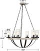 Uttermost® Edgecomb Faux Beechwood/Matte Black 6-Light Indoor-Outdoor Chandelier-3