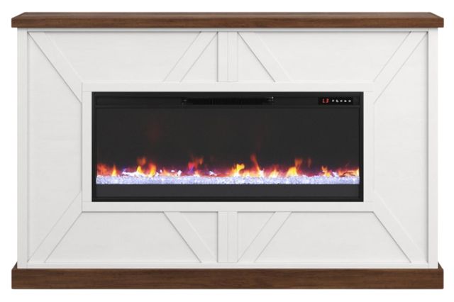 Legends Home Real Cozy Liberty Bourbon/Jasmine White Fireplace Mantel-3