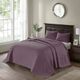 Olliix by Madison Park Purple Queen Quebec Reversible Bedspread Set-2