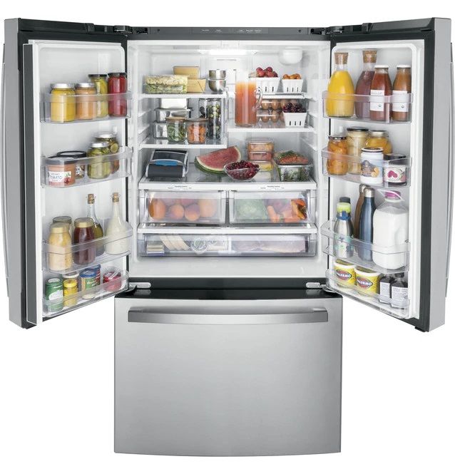 GE® 36" 27 Cu. Ft. Fingerprint Resistant Stainless Steel French Door Refrigerator-3