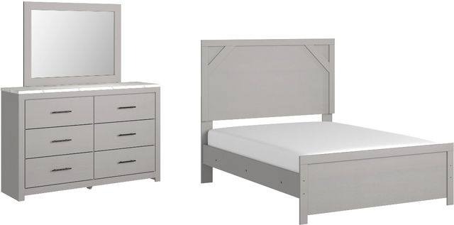Signature Design by Ashley® Cottonburg 3-Piece Light Gray/White Full Panel Bed Set-0
