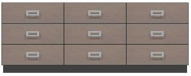 Country View Woodworking Customizable American Modern 84" 9-Drawer Plinth Base Dresser-0
