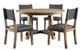 Steve Silver Co. Aubrey 5-Piece Black/Driftwood Dining Table Set-0
