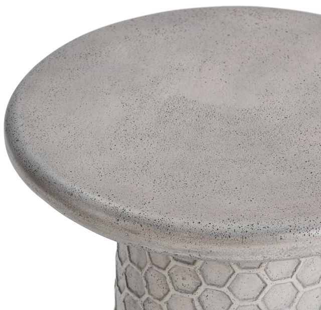 Classic Home Delaine Light Gray Concrete Outdoor End Table-4
