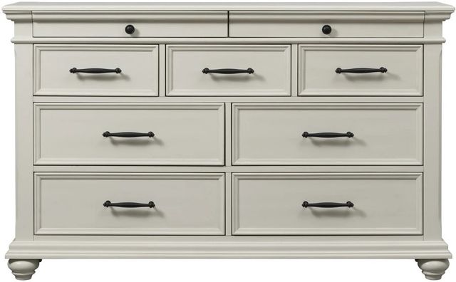 Elements International Slater Antique White Dresser-1