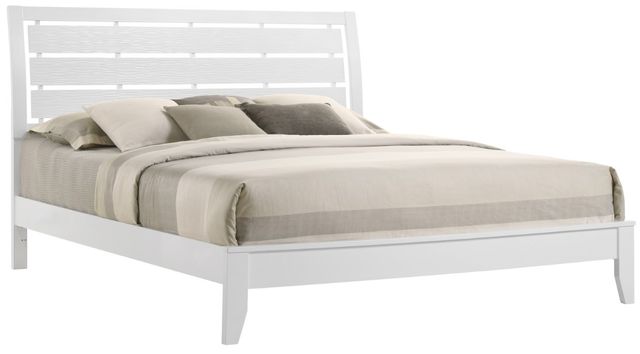 Crown Mark Evan White King Panel Bed-0