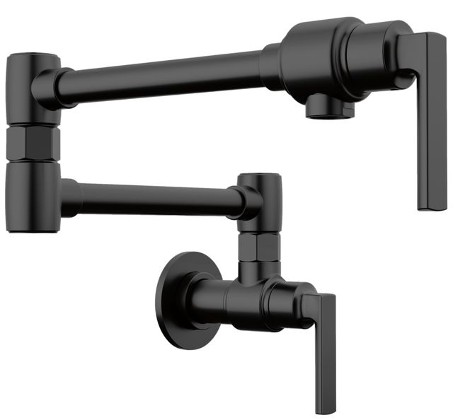 Brizo Kintsu® Matte Black Wall Mount Pot Filler with Lever Handle-0