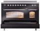 Ilve® Nostalgie II Series 48" Glossy Black Pro Style Induction Range-4