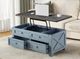 Cottage Creek Furniture Bar Harbor Natural Lift-Top Cocktail Table with Blue Base-2