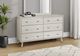 Monarch Specialties Inc. Grey Oak 6-Drawer Dresser-1