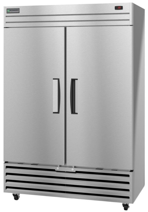 Hoshizaki Economy 55" 38.6 Cu. Ft. Stainless Steel Two Section Energy Star Upright Freezer with Lock-1