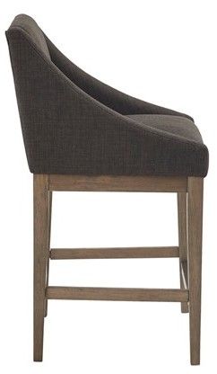Ollix by Madison Park Simon Charcoal Counter Stool-1