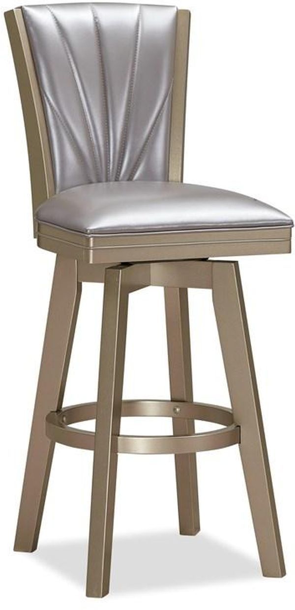New Classic® Home Furnishings Jazz Pearl 24" Swivel Counter Stool-0