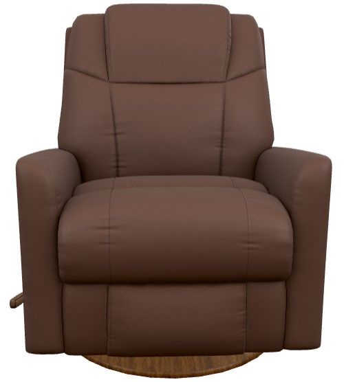 La-Z-Boy® Sparrow Chestnut Leather Manual Swivel Gliding Recliner-1