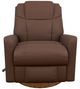 La-Z-Boy® Sparrow Chestnut Leather Manual Swivel Gliding Recliner-1