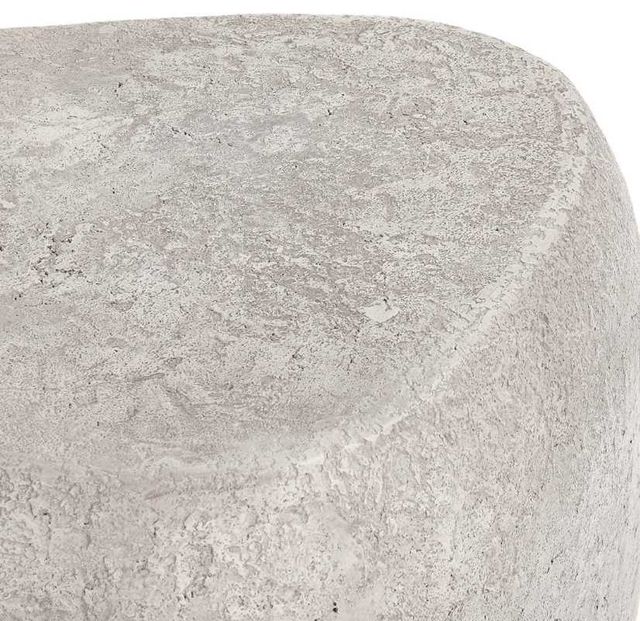 Classic Home Britney Light Gray Concrete Outdoor End Table-2