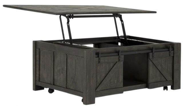 Magnussen Home® Garrett Weathered Charcoal Lift Top Cocktail Table-0