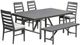 Intercon Navarro 6-Piece Mocha Aluminum/Fabric Outdoor Dining Table Set with Bench and Chairs-0