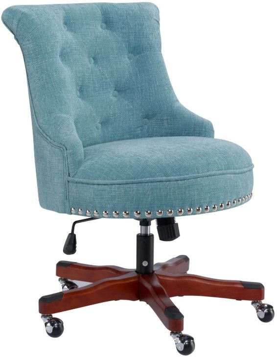 Linon Sinclair Aqua Office Chair-0