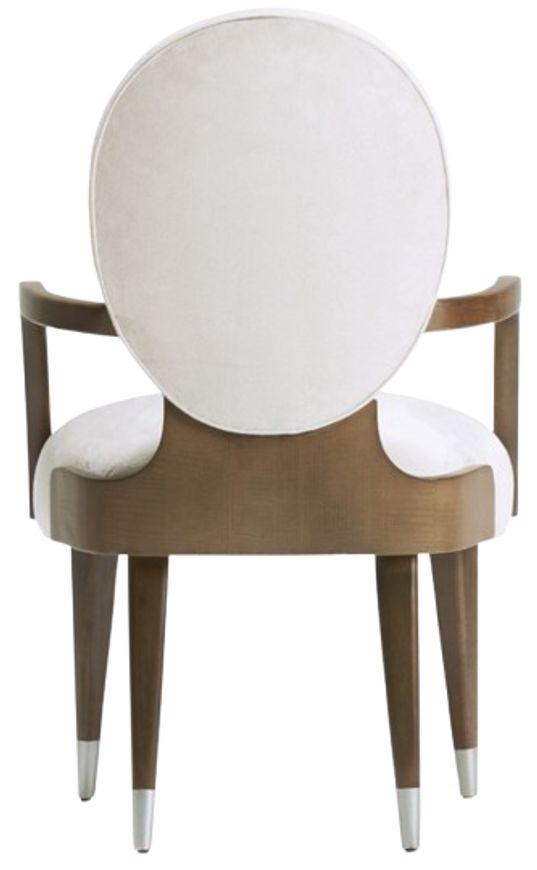 Michael Amini® Roxbury Park Cement Gray/Slate Dining Arm Chair-3
