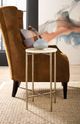 Hooker® Furniture Melange Natural Spot Table with Gold Base-1