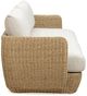 LH Home Siesta Natural Wicker Outdoor Sofa with Beige Olefin Fabric Cushions-4