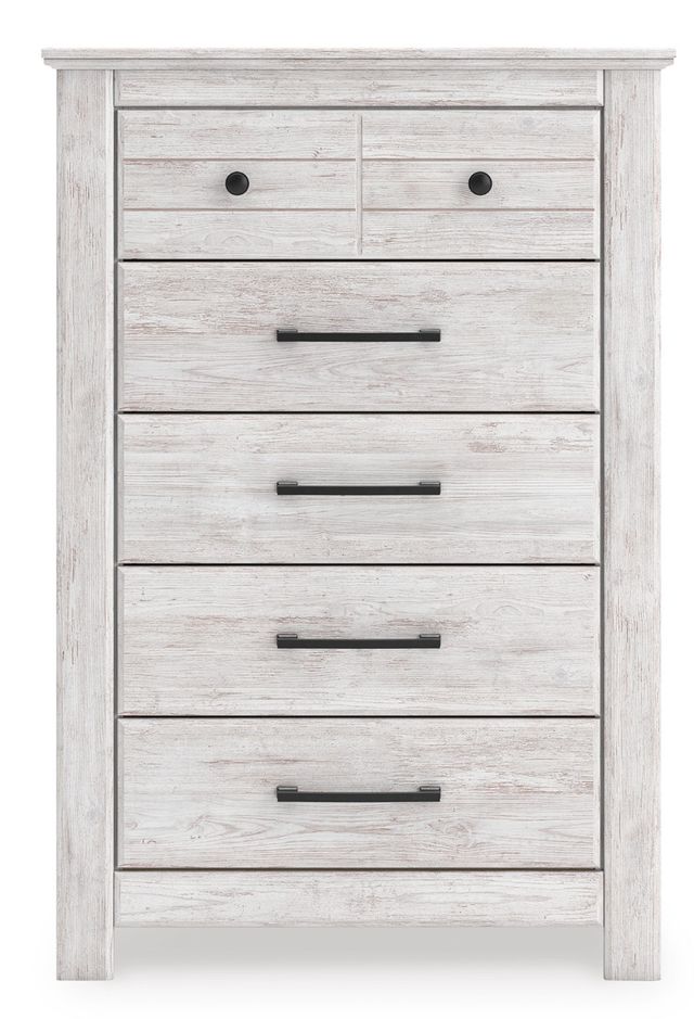 Signature Design by Ashley® Makidern Whitewash 5-Drawer Chest-1