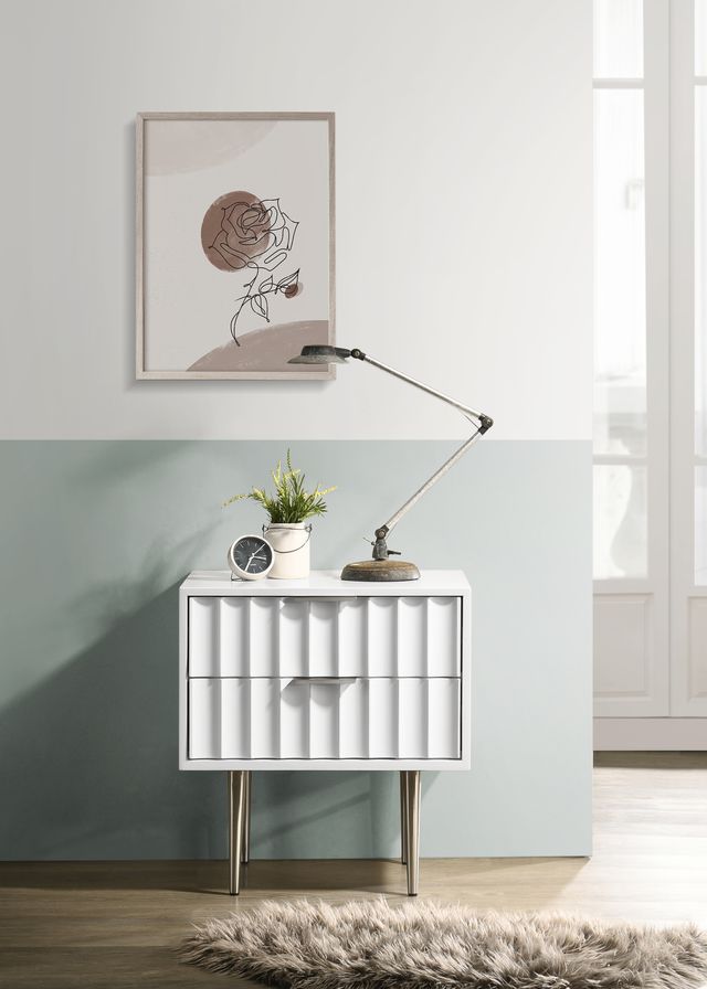 Meridian Furniture Modernist White Nightstand-1