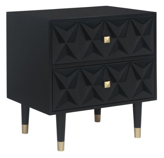 Linon Geo Black Nightstand-0
