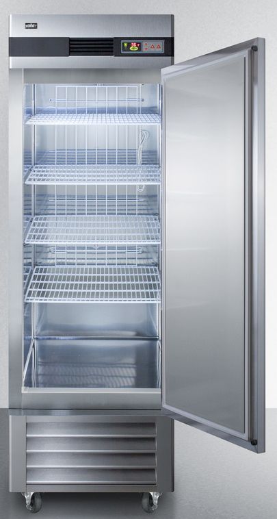 Summit® 28 in. 23.0 Cu. Ft. Stainless Steel Column Refrigerator-2