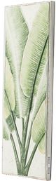 A & B Home Light Green Banana Leaves Triptych 3-Panel Wall Decor-2