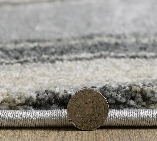 KAS Rugs Hue Grey Marbled Stone 5'x8' Area Rug-3