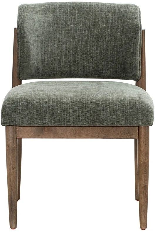 LH Home Fritz Athens Chestnut/Olive Chenille Dining Side Chair-3