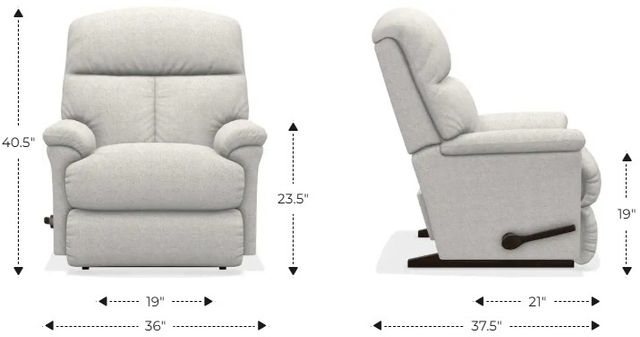La-Z-Boy® Reed Marshmallow Leather Manual Rocking Recliner-2