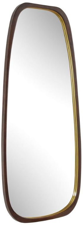 Uttermost® Zachari Dark Walnut Asymmetrical Tall Mirror-3