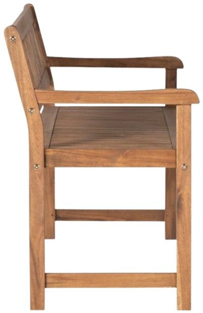 Linon Catalan Acorn Wooden Outdoor Bench-4