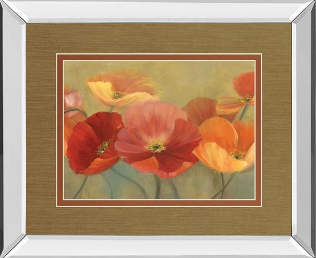 Classy Art Summer poppies by Sandra Iafrate Mirror Framed Wall Art-0