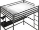 Novogratz Maxwell Gray Full Loft Bed with Desk & Shelves-4