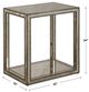 Uttermost® Julie Antique Mirror End Table with Antique Gold Accents-2