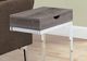 Monarch Specialties Inc. Dark Taupe Drawer Accent Table with Chrome Metal Frame-1