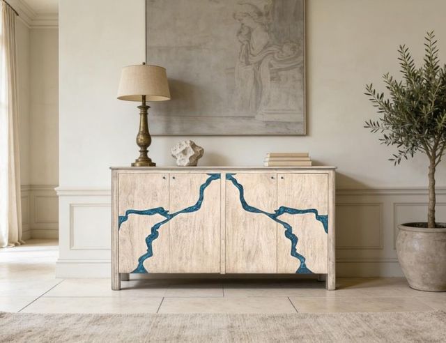 International Furniture Direct Halo White Console-1