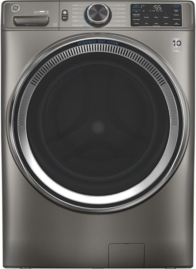 GE® 4.8 Cu. Ft. Satin Nickel Smart Front Load Washer-0