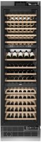ZLINE Autograph Edition 24" 12.4 Cu. Ft. Panel Ready Column Wine Cooler with Matte Black Accents-2