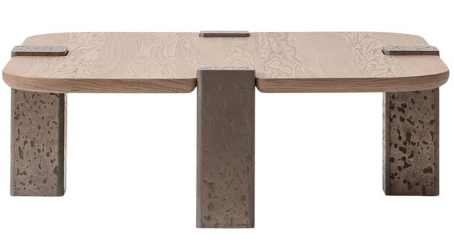 Michael Amini® Bristol Point Saddle Brown Cocktail Table -3