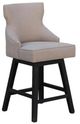 Nest Home Collections Lacey Barbury Linen/Black Swivel Counter Stool-0