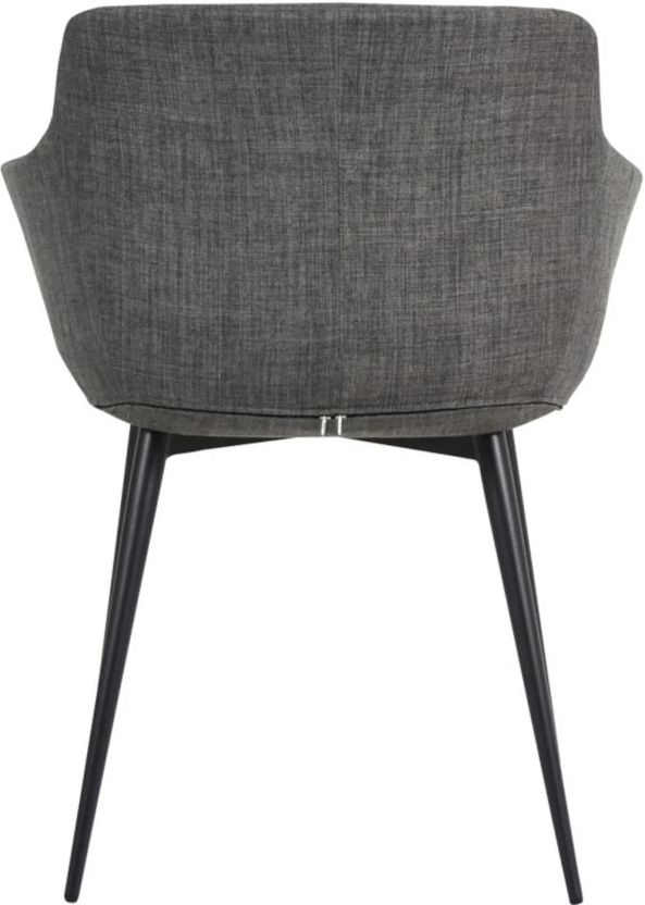 Moe's Home Collection Ronda 2-Piece Dark Grey Dining Arm Chair Set-3