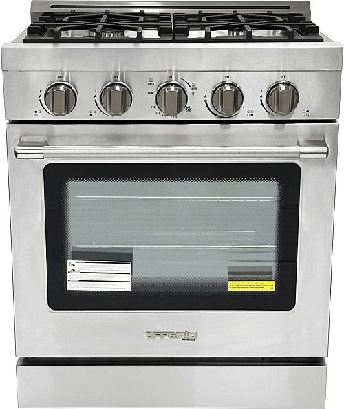 Unique® Appliances Classic Retro 30" Stainless Steel Slide-In Propane Gas Range-0