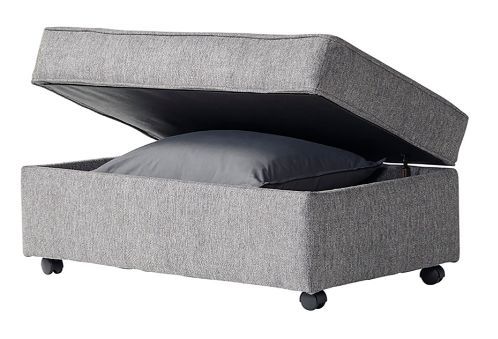 Hughes Furniture® 1750 Tully Blue Storage Ottoman-1